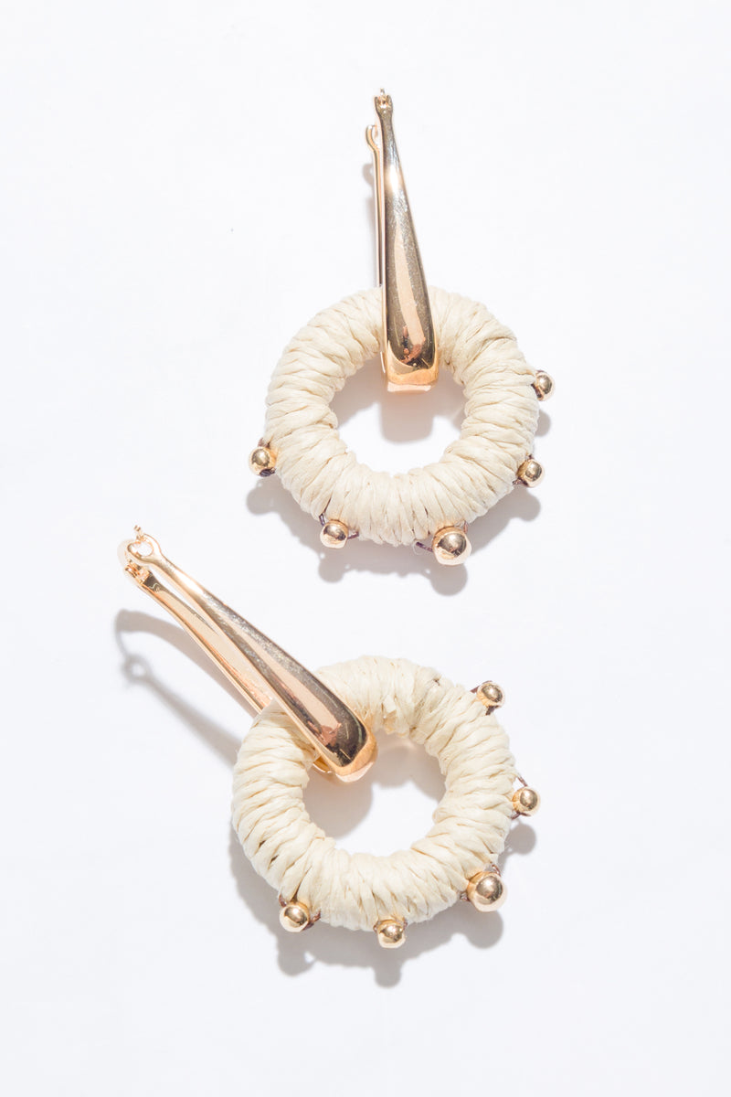 Loilin Rattan Drop Earrings Nakamol