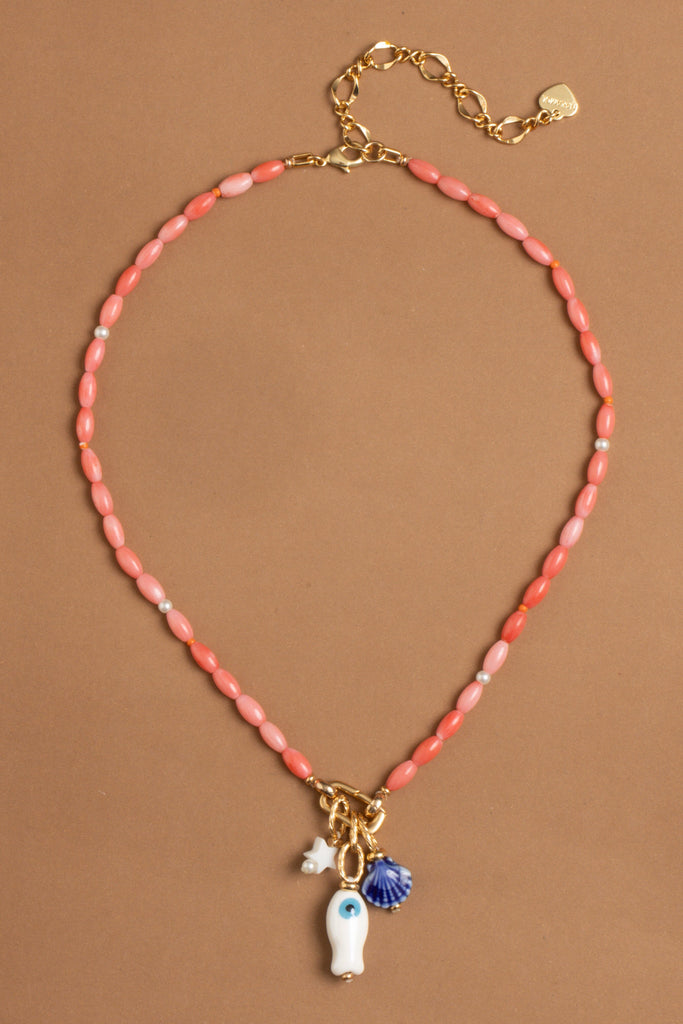 Cherry Bead Charm Necklace - Nakamol