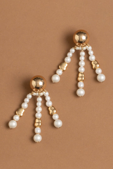 Pearl Fringe Earrings - Nakamol