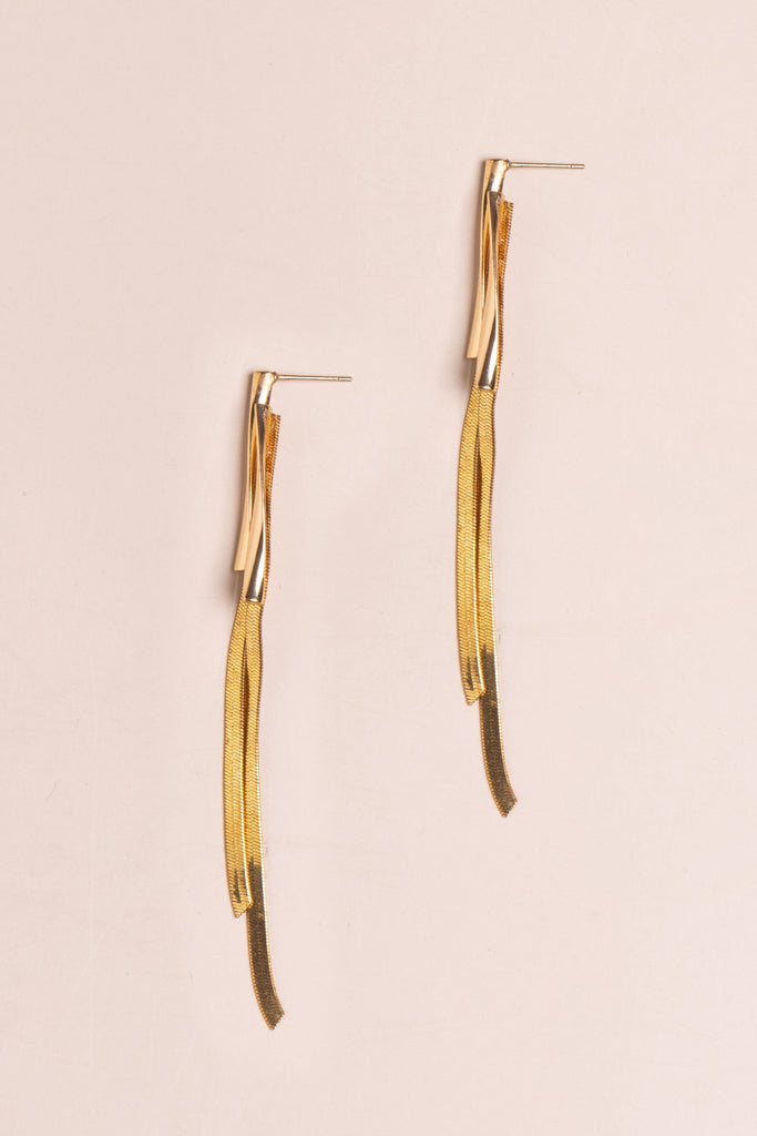 Gold Sleek Fashion Earrings - Nakamol