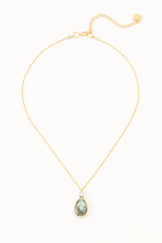 Ana Labradorite Gold Chain Necklace - Nakamol